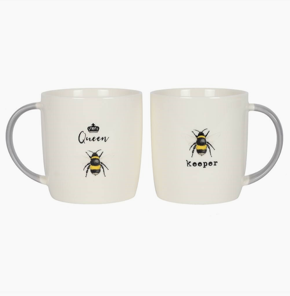 Queen Bee and Bee Keeper Couples Mug Set