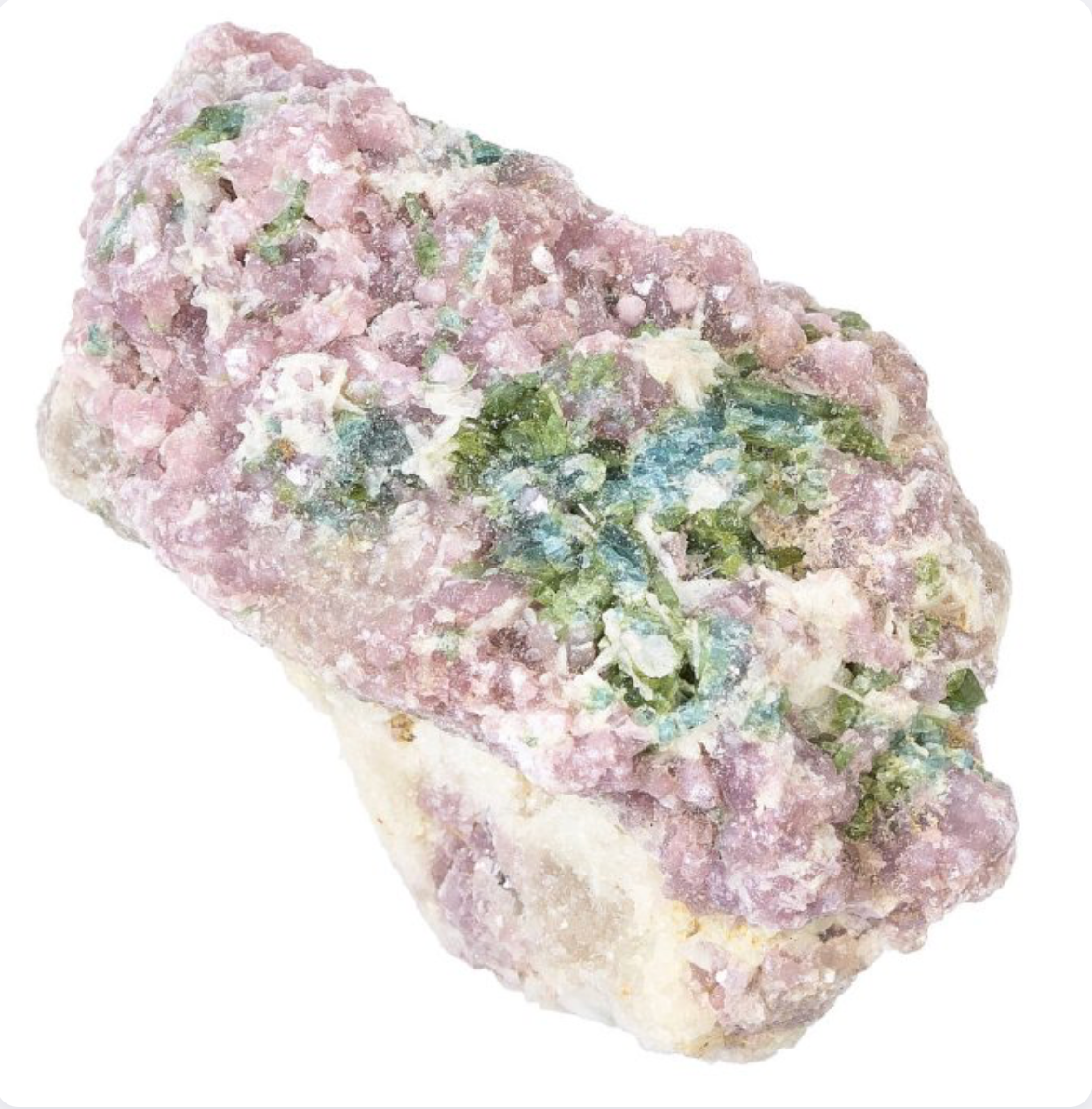 ROUGH LEPIDOLITE WITH TOURMALINE APPROX 3" (1PC)