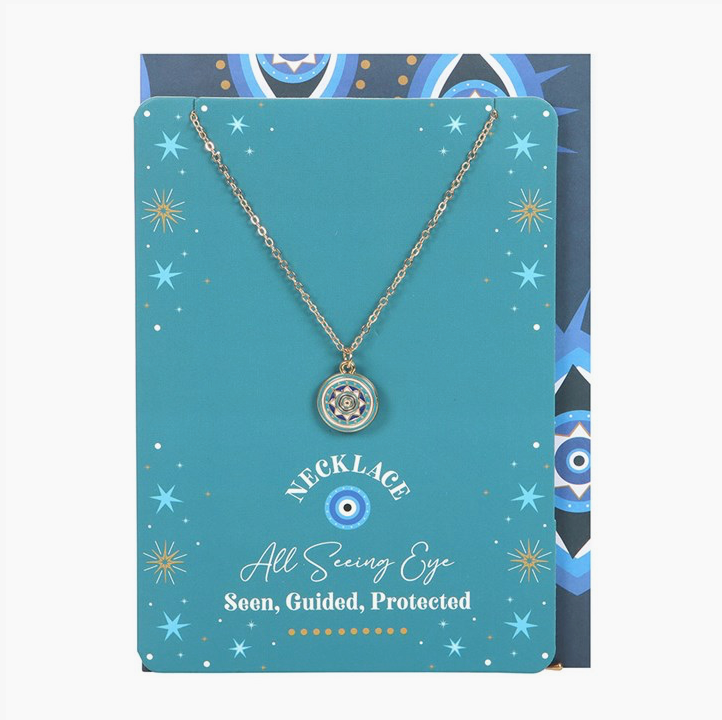All Seeing Eye Necklace On Greeting Card
