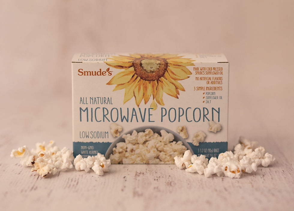 Smude's AllNatural Microwave Popcorn Low Sodium Smude Sunflower Oil