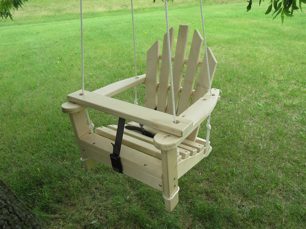 Adirondack Child Swing and Chair - Unfinished Pine | smude ...