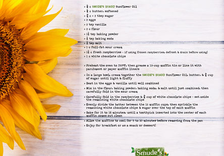 Raspberry White Chocolate Muffins