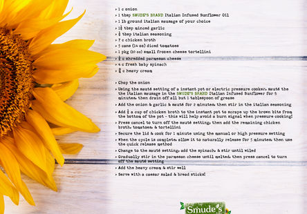 Instant Pot Creamy Tortellini Soup