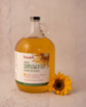 Cold Pressed Sunflower Oil - 1 Gallon Glass Bottle