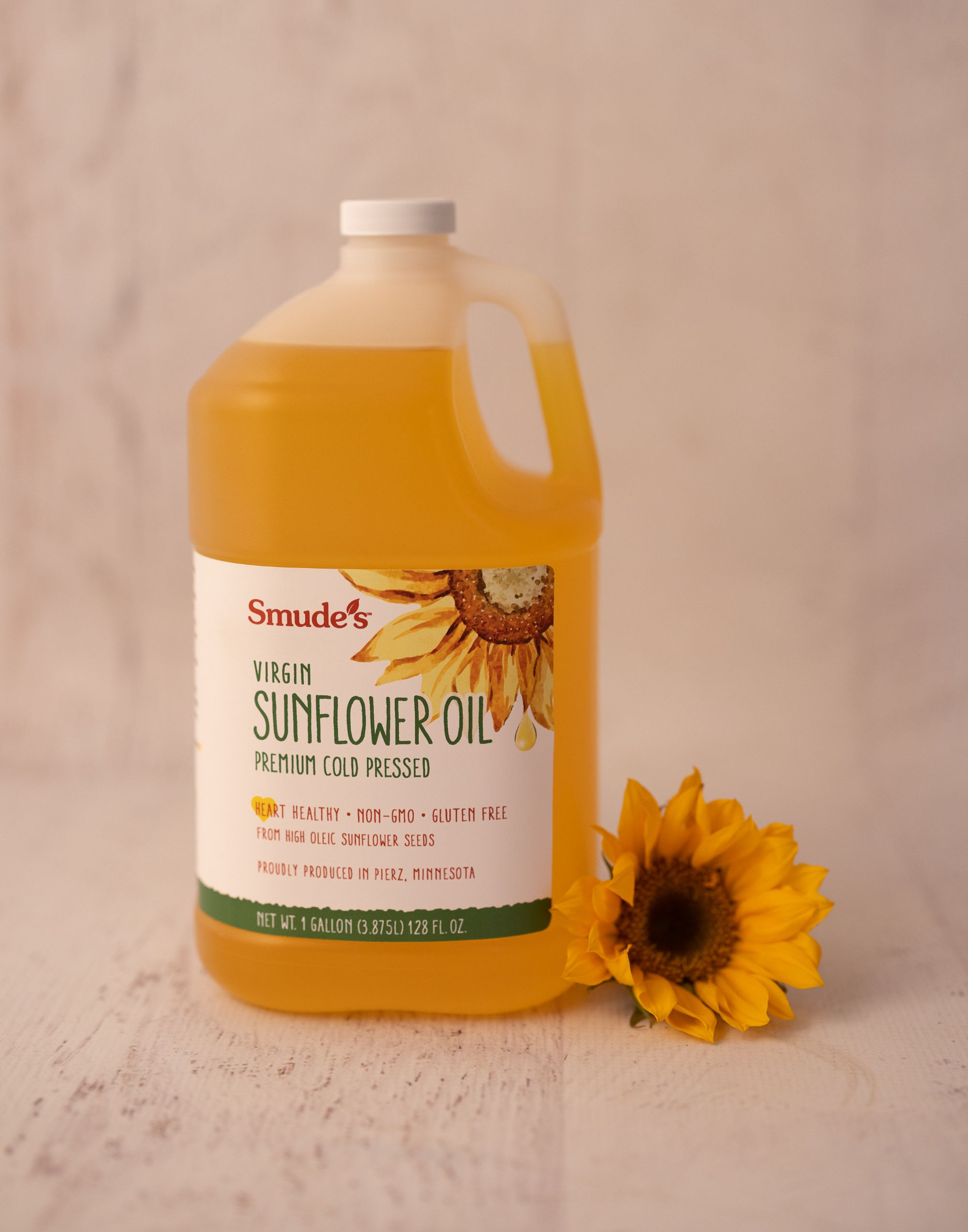Cold Pressed Sunflower Oil - 1 Gallon Plastic Bottle