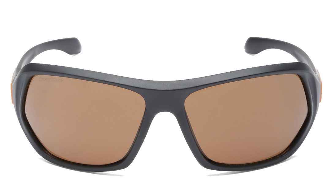 Black Wraparound Men Sunglasses (P322BR2|61)