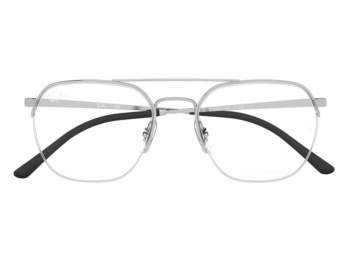 Rayban RX-6444 2501 Metal Silver Unisex| Semi-Rim Eyewear