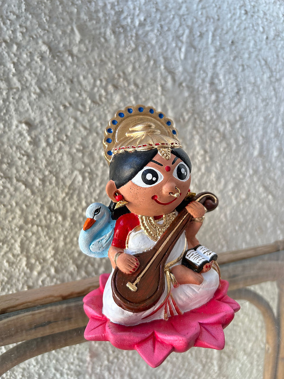 Thumbnail: Goddess Saraswati Terracotta Figurine!