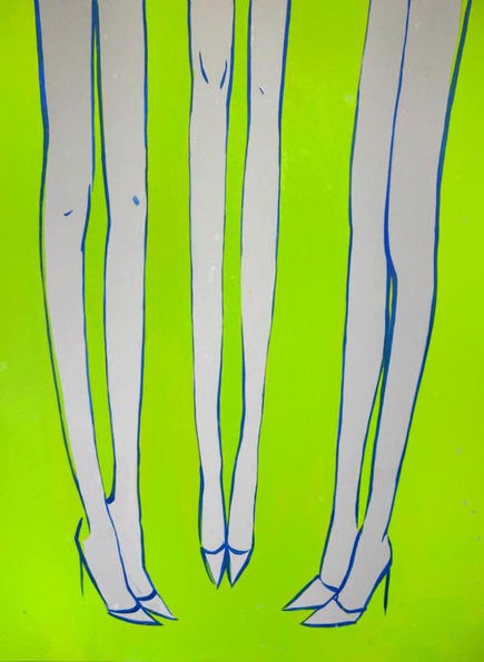 Chat, 2024, acrylic on canvas, 48x36 inch, $1700.JPG