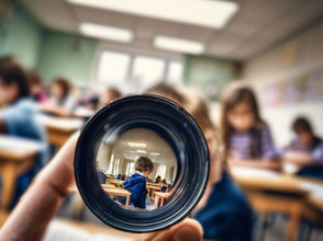 Classroom through lens