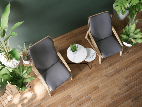 Calm and inviting waiting room at a psychiatric clinic, featuring cozy seating and lush plants for a soothing atmosphere.