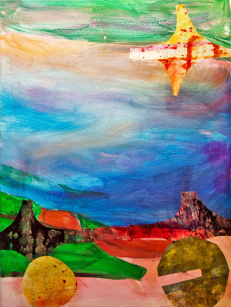 Christos Damianos painting titled "Reclined"