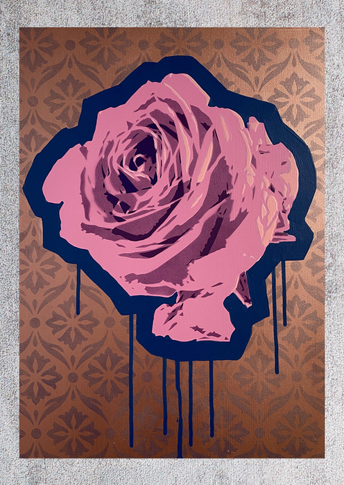 New Blood Pop Brad Novak Urban Art Pink Roses 
