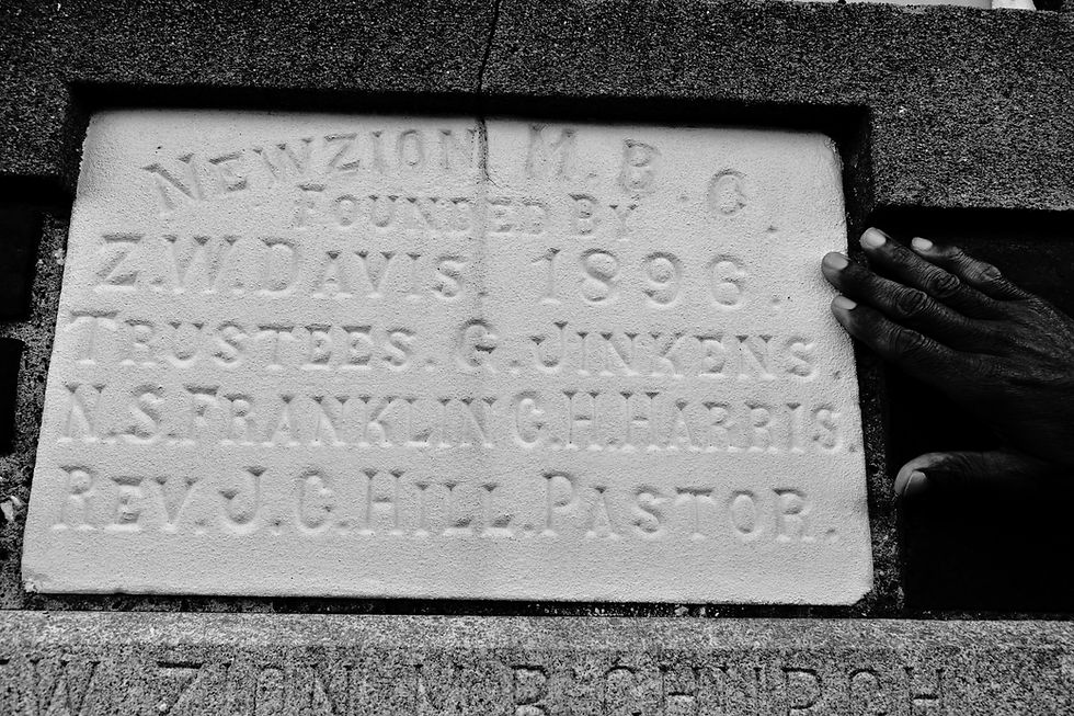 The hand of Rev. Dr. Calvin E. Collins