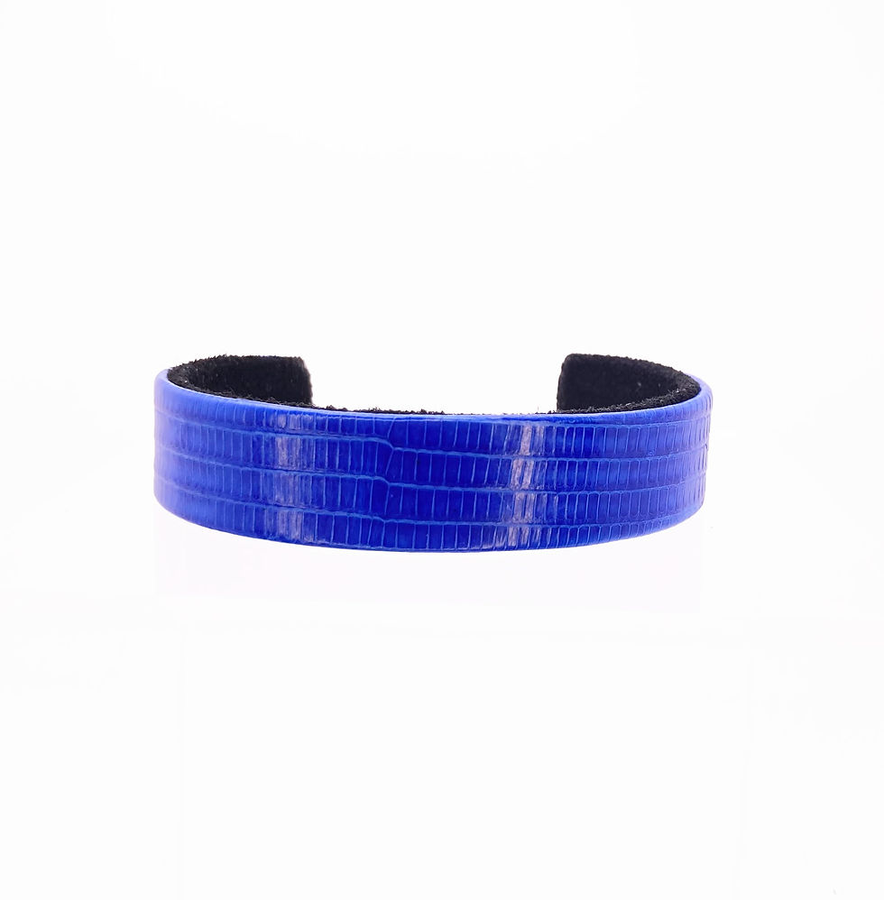 Thumbnail: Ukraine Cuff Set | Lizard | Yellow + Cobalt Blue