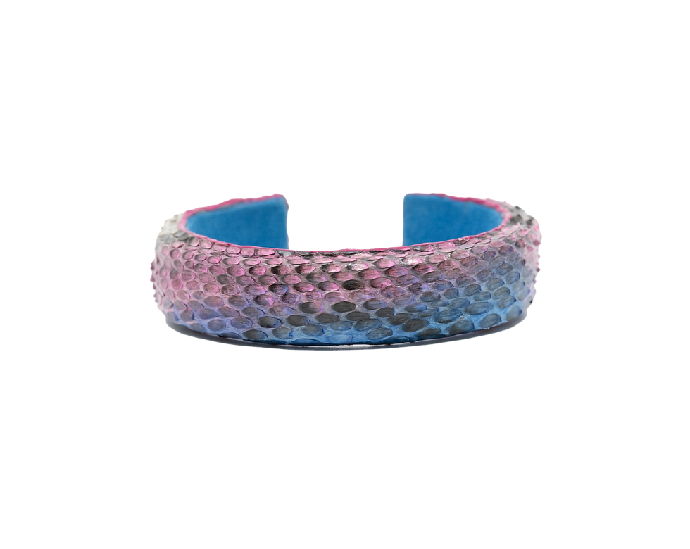 Thumbnail: Medusa Pulse Cuff | Python | Natural Pink + Blue