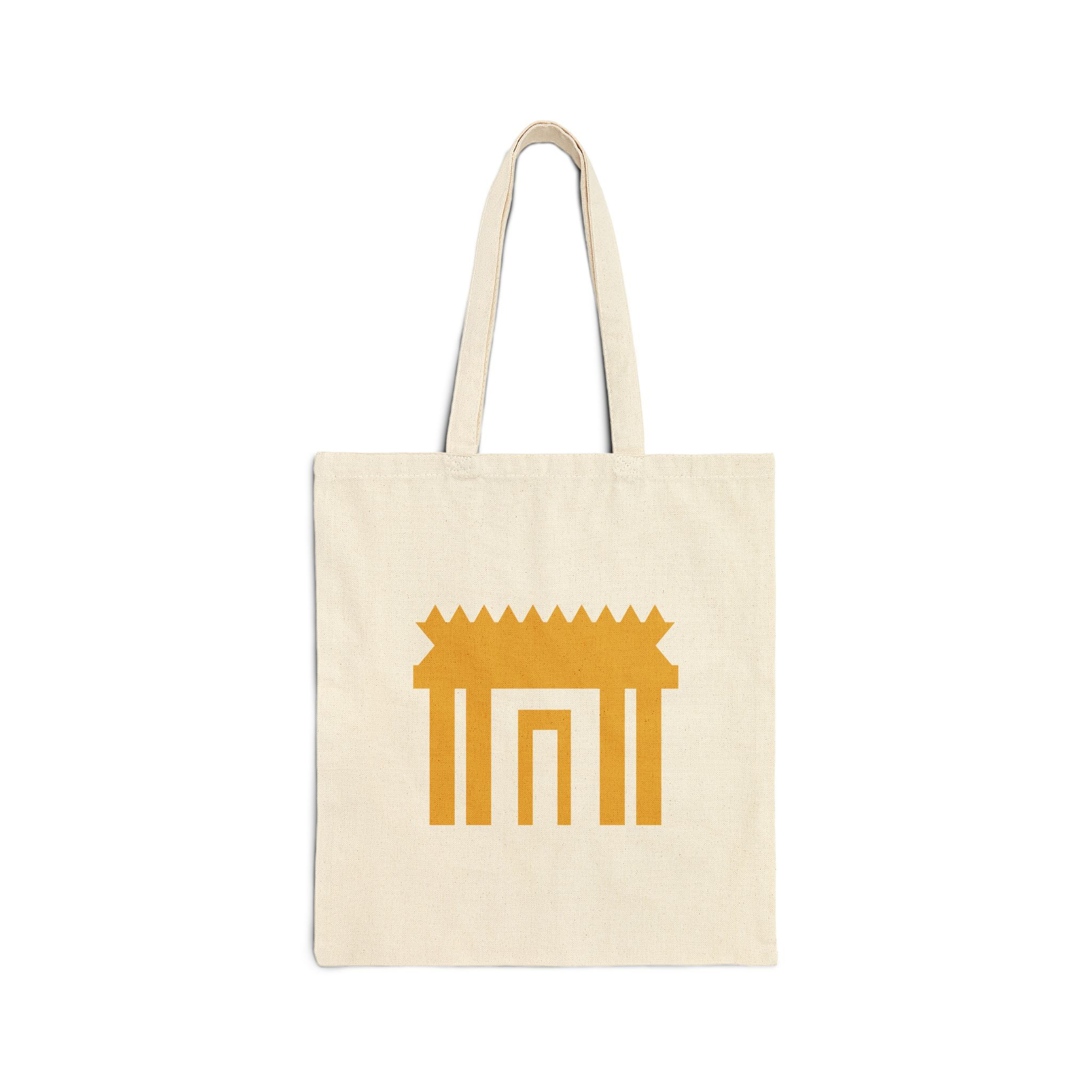 Pure Herodian Gold Chayal Temple Cotton Canvas Tote Bag