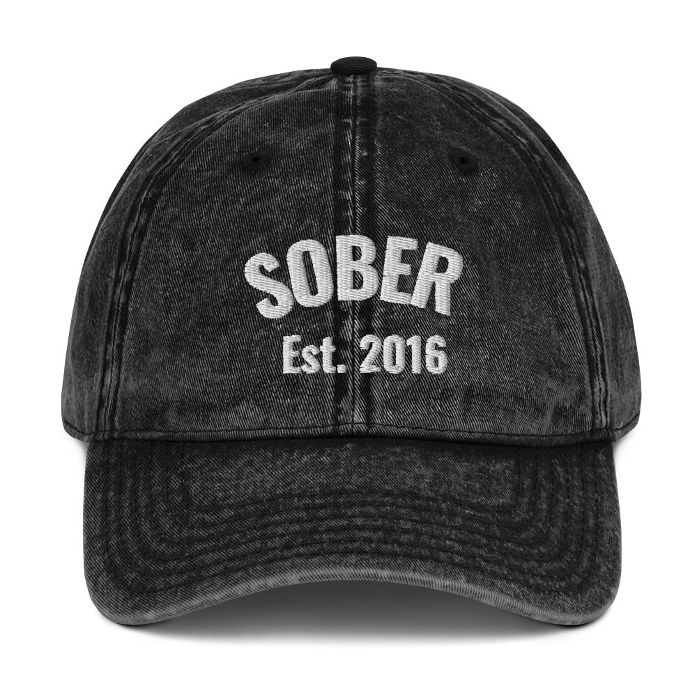 Sober Est. 2016 Vintage Cap