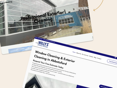 Before and after website redesign for a Langley small business