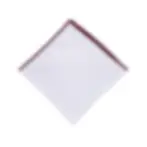 Thumbnail: 23cm New Men's White Handkerchief Colorful Rim Pocket Square for Men Women Party