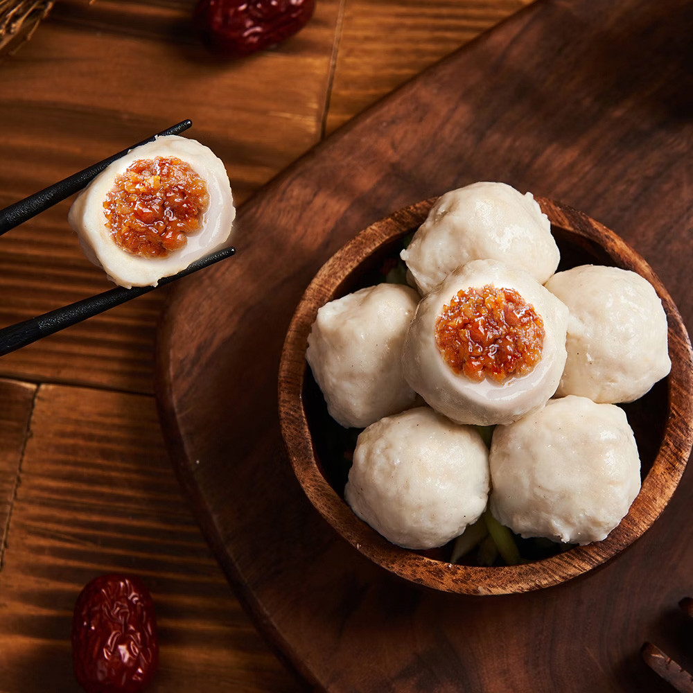麻辣香豚福心魚丸 Fish Balls With Spicy Pork