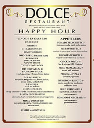 Happy Hour at Dolce Restaurant