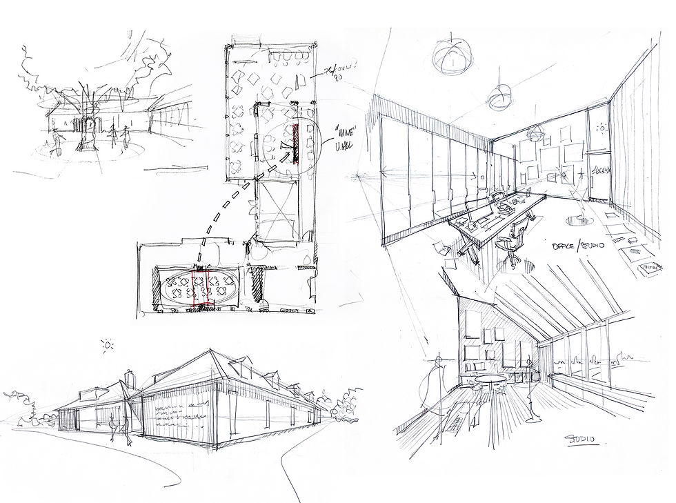 Rough design sketches