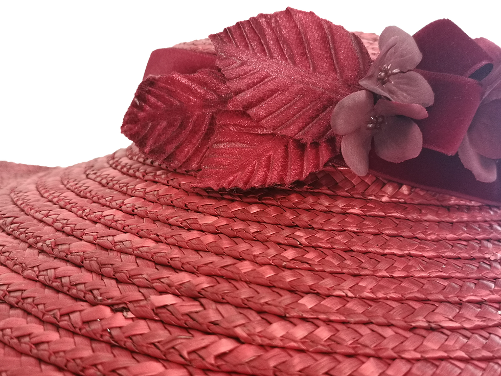 Miniatura: Pamela de paja natural