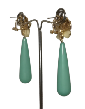 Miniatura: Pendientes  lágrima cristal