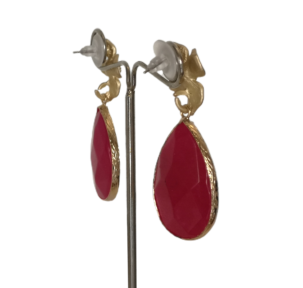 Miniatura: Pendiente lágrima cristal