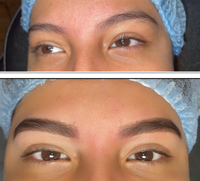 brow clean up with shape and tint