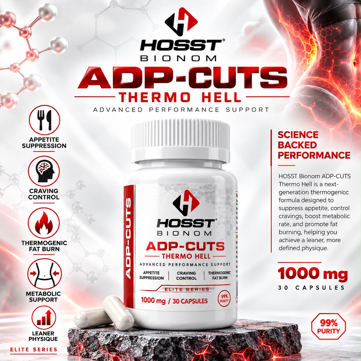ADP-Cuts Thermo Hell - 1000 mg / 30 Capsules by HOSST BIONOM — image 2