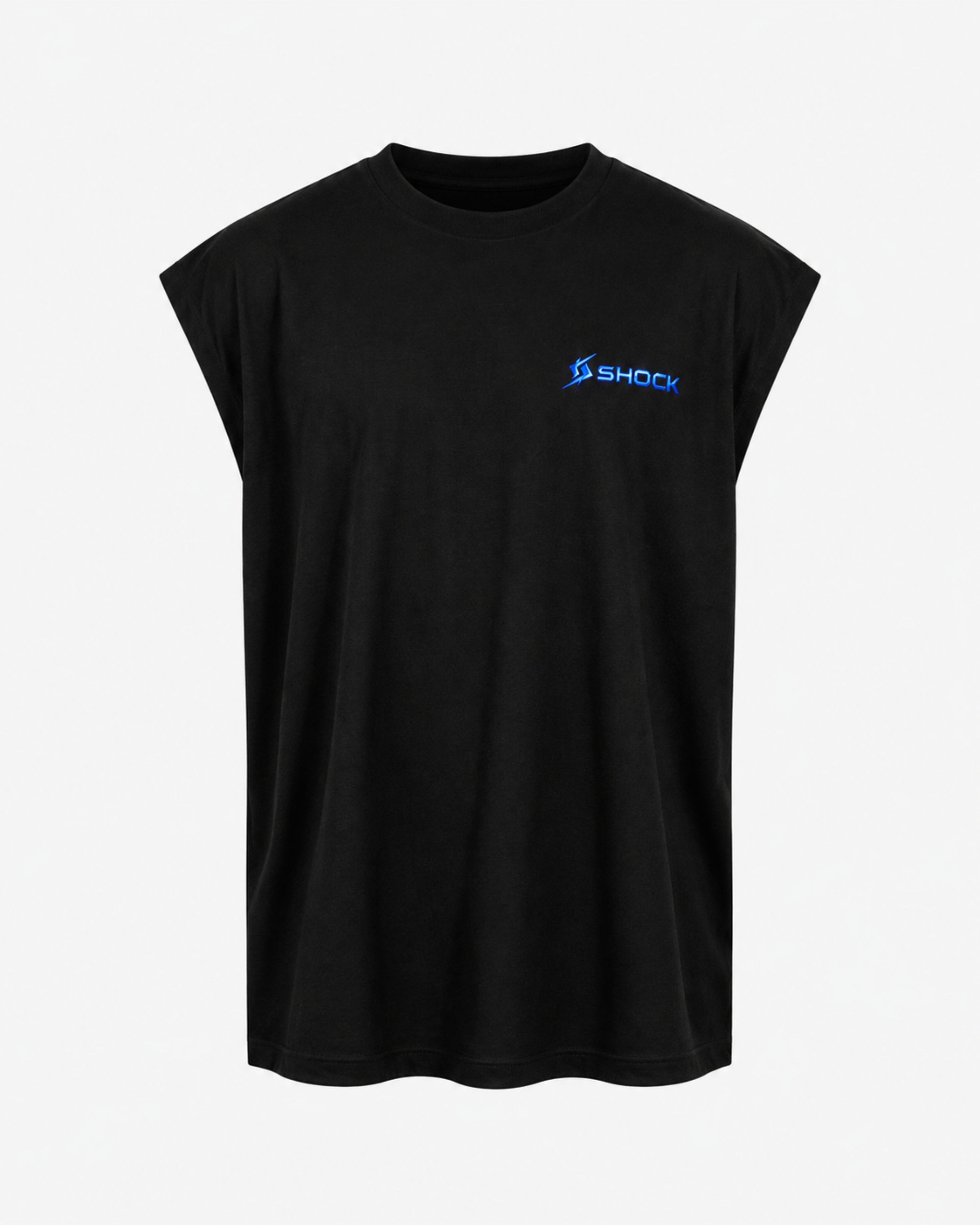 Erkek Kolsuz Fitness Tişörtü Siyah