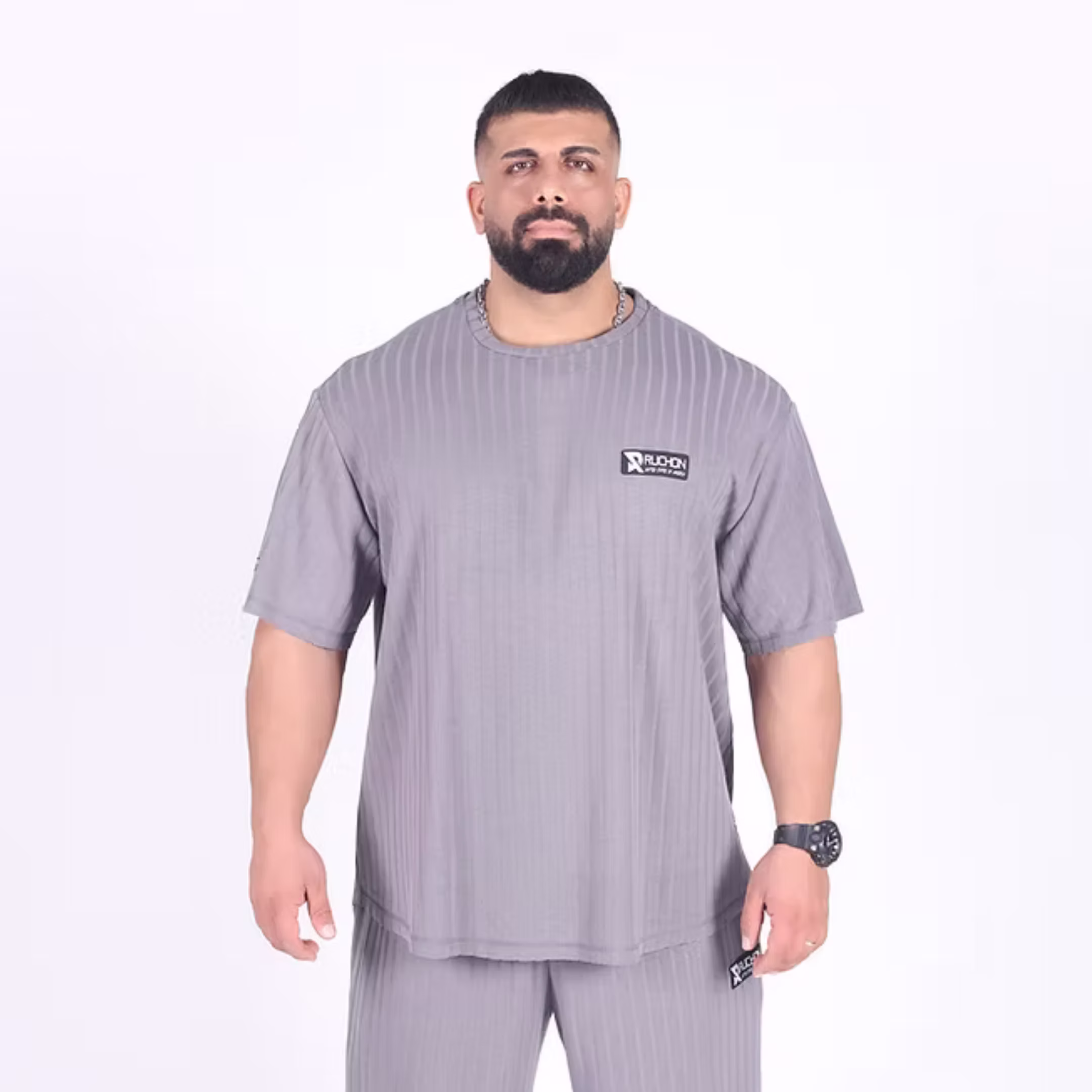 BB&FC Oversize Tişört - Gri