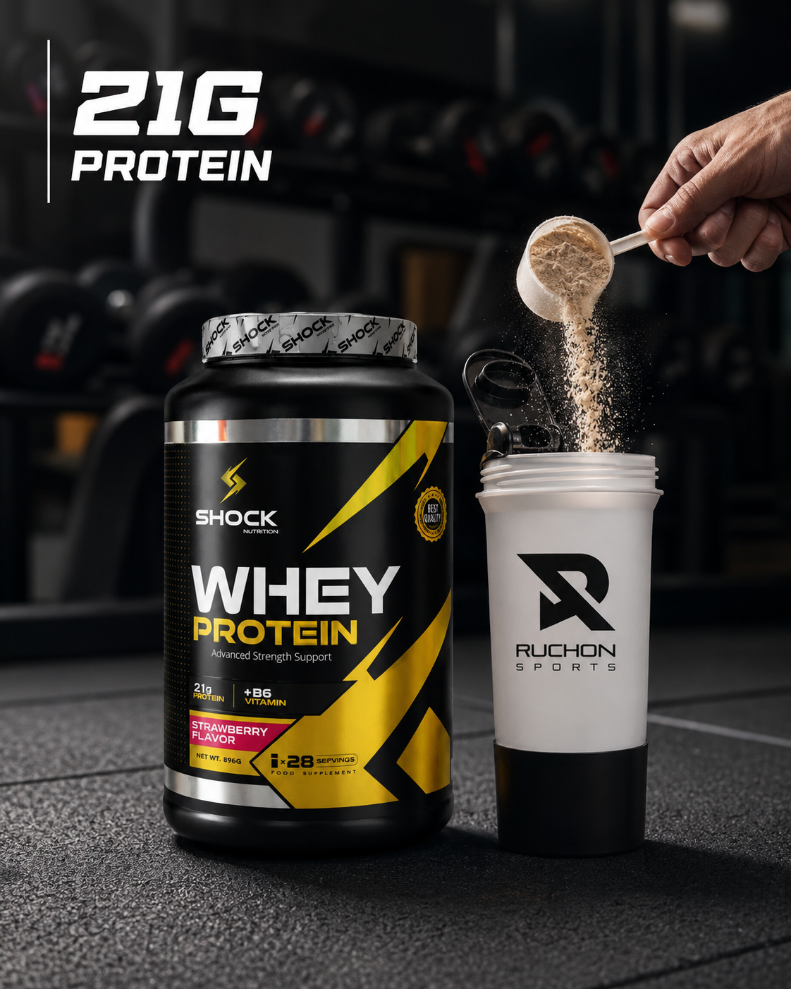 Her Serviste 21 g Protein