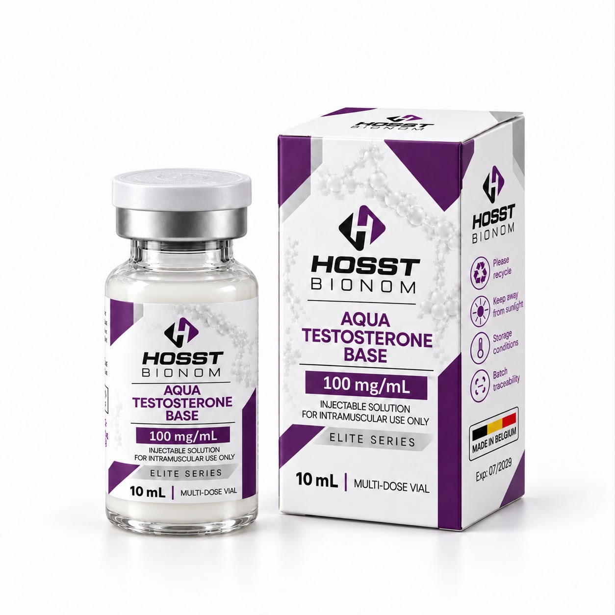 Aqua Testosterone Base 100 mg/ml  - 10 ML by HOSST BIONOM