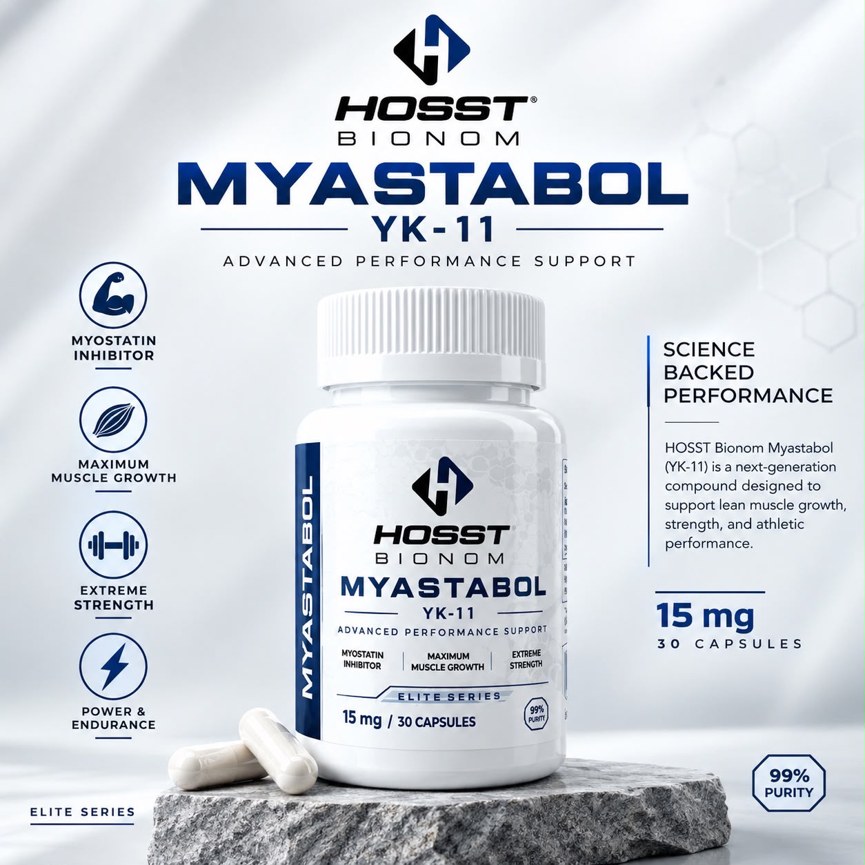 Myastabol YK-11 - 15 mg / 30 Capsules by HOSST BIONOM — image 2