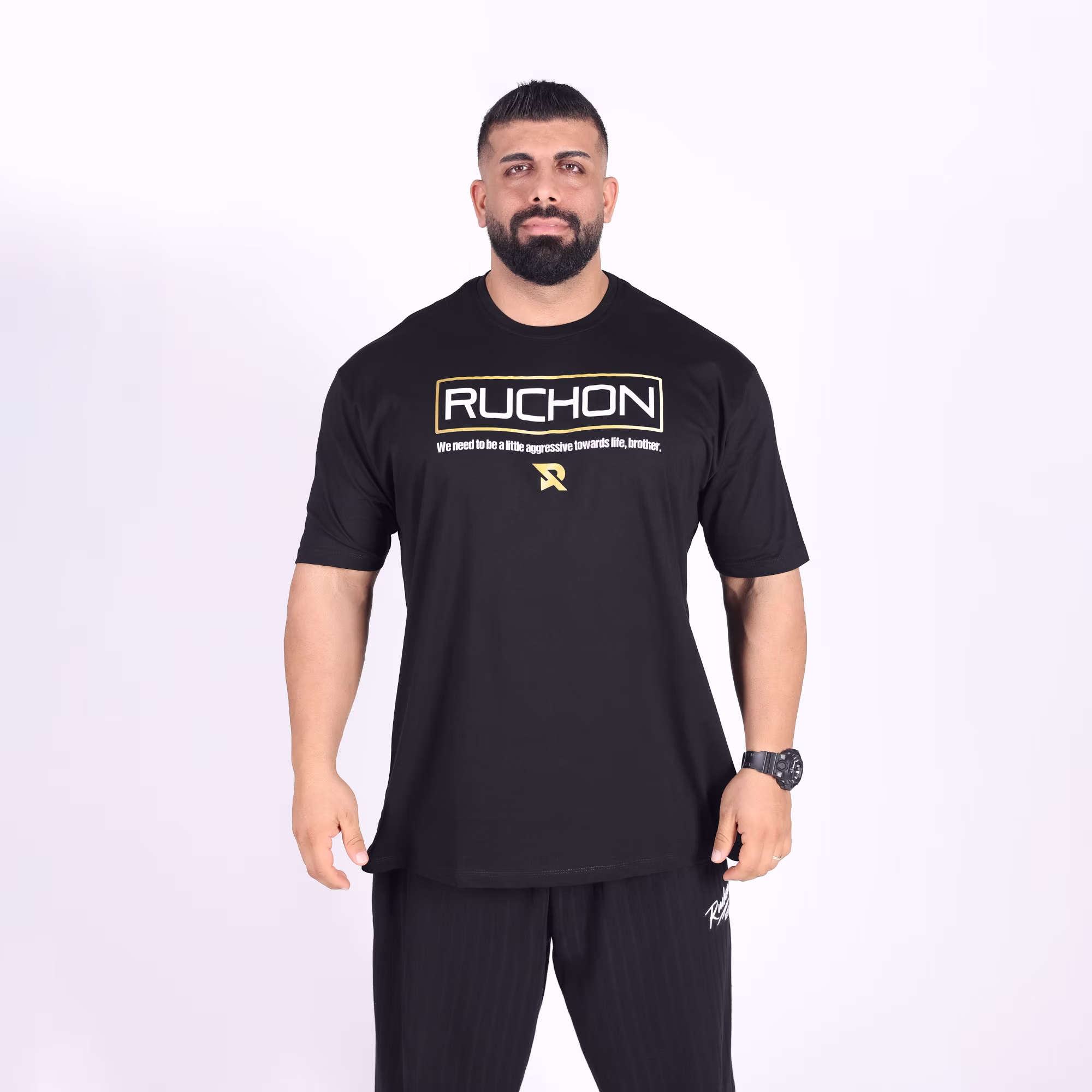 Aggressive Fitsize Tişört - Siyah