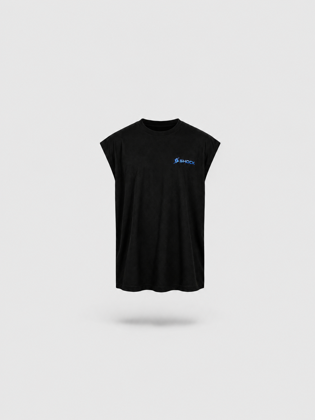 Erkek Oversize Kolsuz Fitness Tişörtü – Siyah