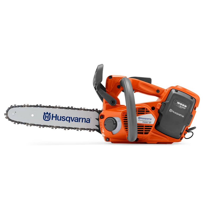 Orange-schwarze Husqvarna Kettensäge