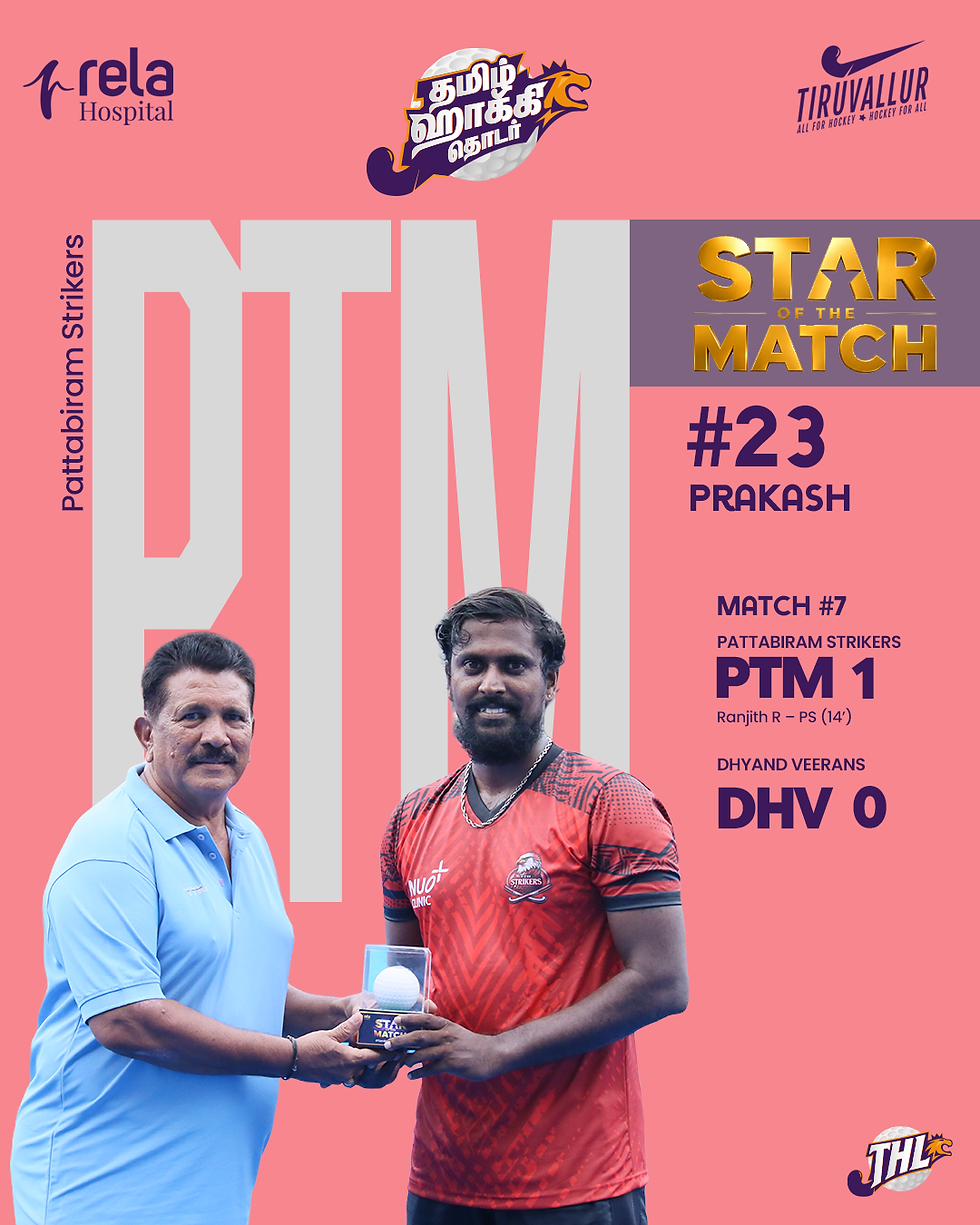 STAR OF THE MATCH - PRAKASH (PTM)