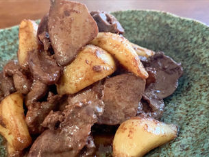 レバーとにんにくの塩麹煮