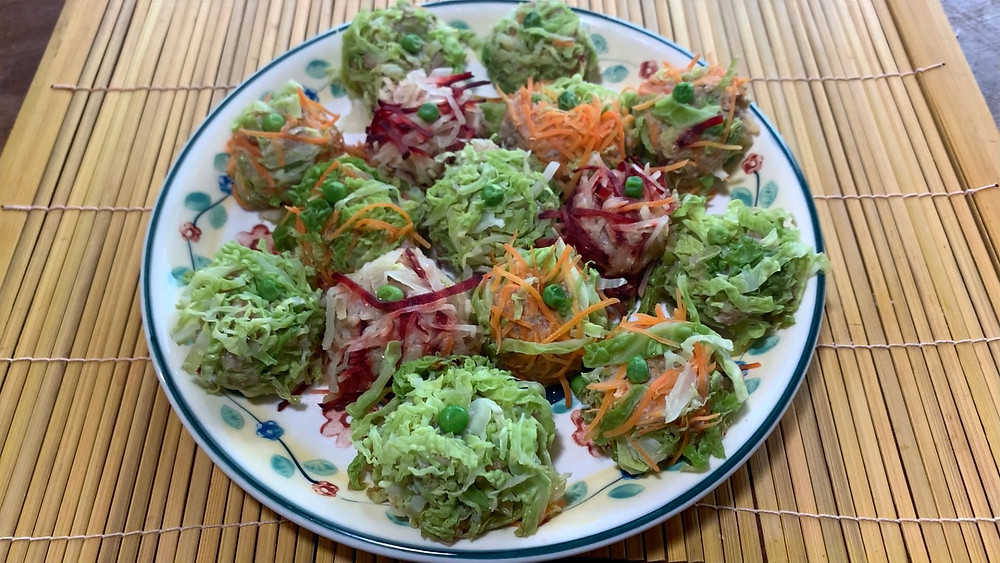 キャベツ一個丸ごと使い切りレシピ 4 千切り野菜の花焼売 キャベツ一個丸ごと使い切りレシピ 4 千切り野菜の花焼売