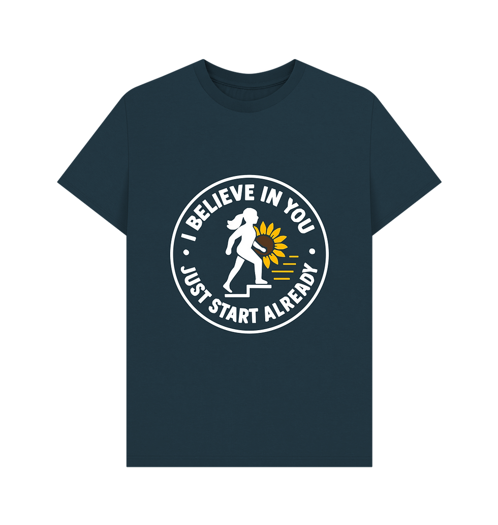 Thumbnail: Men's Just Start Already T-Shirt (White Logo)