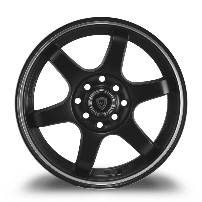 Thumbnail: 15X6.5 4-100/114.3 G-LINE G6011 GLOSS BLACK MACHINED TIP  +35/73.1