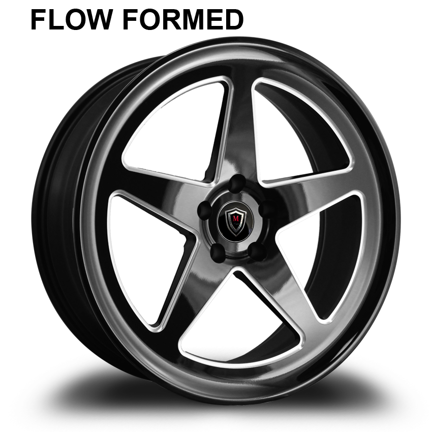 20X9 5-120 MARQUEE M9535 GLOSS BLACK MILLED EDGE +35/74.1