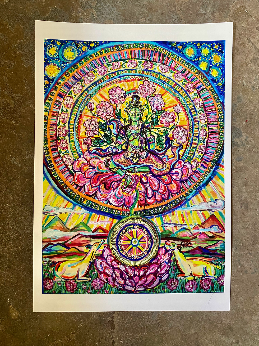 Thumbnail: “Green Tara I” print 