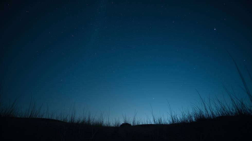 Close-up view of a clear night sky filled with stars