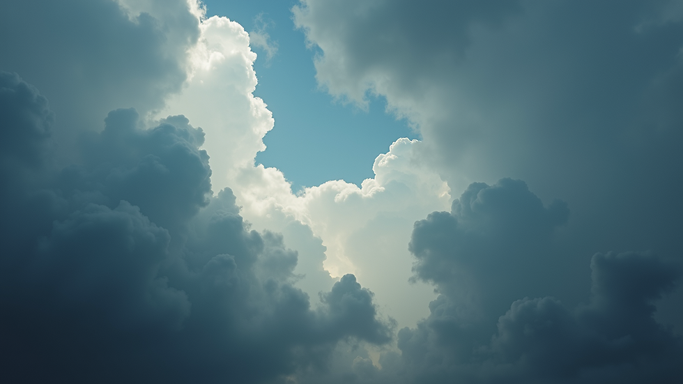 High angle view of dark clouds gathering in the sky