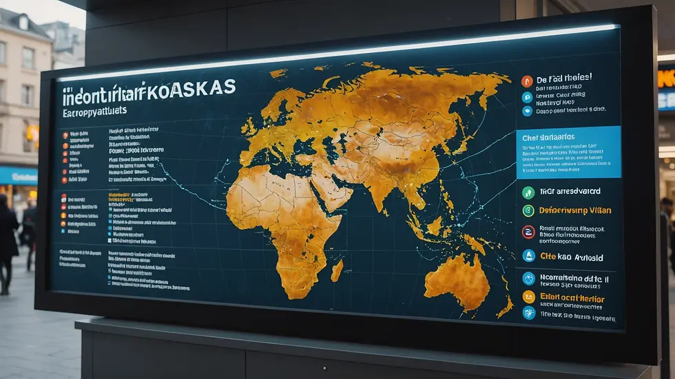 Eye-level view of an information board on earthquakes